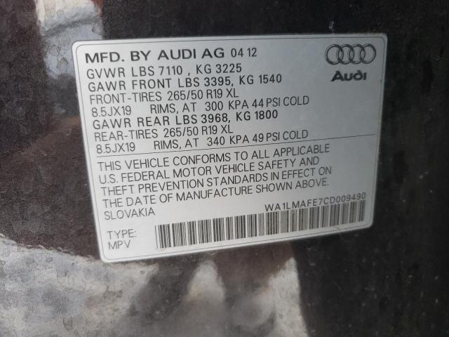 Photo 10 from auction – 2012 AUDI Q7 PREMIUM with VIN WA1LMAFE7CD009490