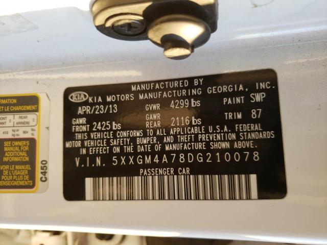 Photo 10 from auction – 2013 KIA OPTIMA LX with VIN 5XXGM4A78DG210078