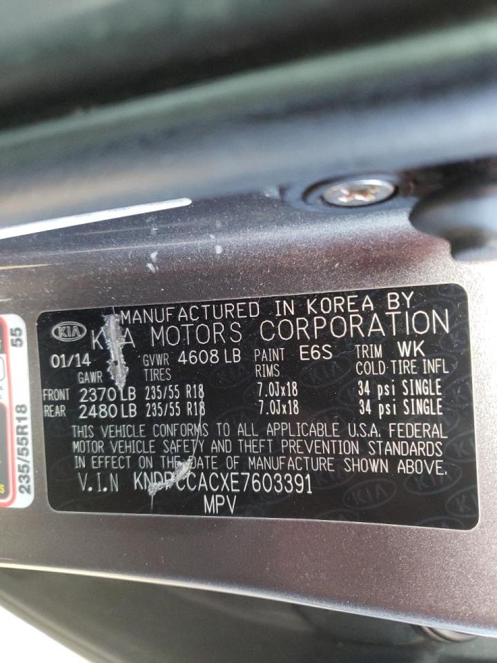 Photo 10 from auction – 2014 KIA SPORTAGE E with VIN KNDPCCACXE7603391