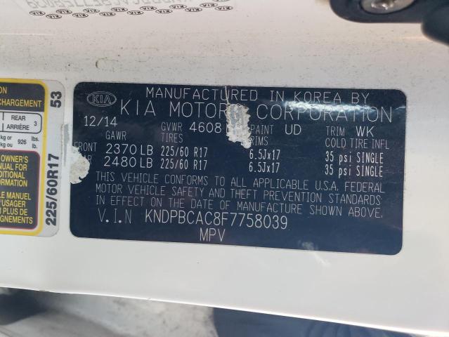 Photo 10 from auction – 2015 KIA SPORTAGE L with VIN KNDPBCAC8F7758039