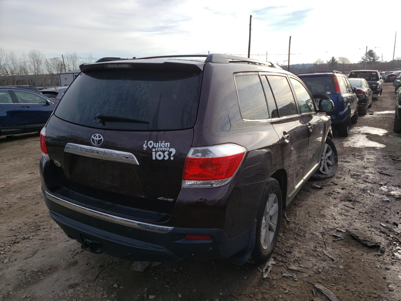 Photo 4 from auction – 2013 TOYOTA HIGHLANDER with VIN 5TDBK3EH0DS184135