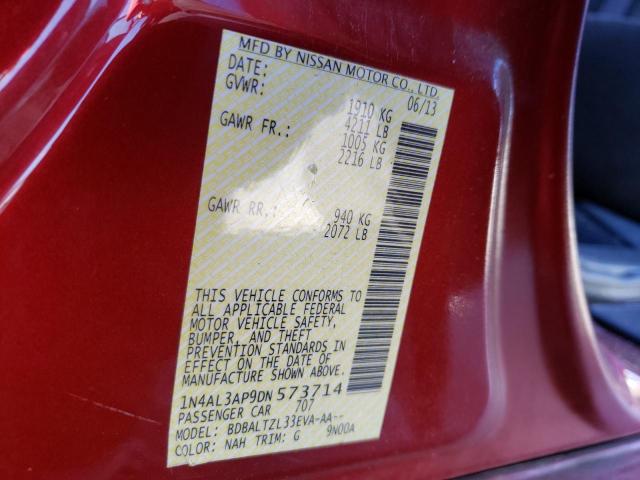 Photo 10 from auction – 2013 NISSAN ALTIMA 2.5 with VIN 1N4AL3AP9DN573714