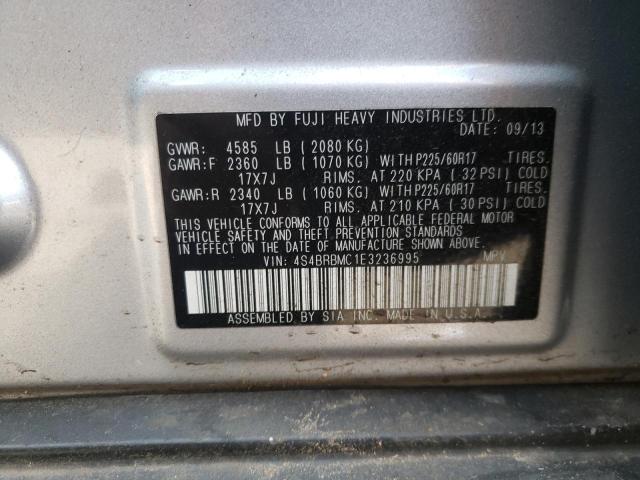 Photo 10 from auction – 2014 SUBARU OUTBACK 2. with VIN 4S4BRBMC1E3236995