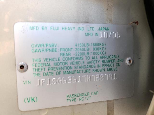 Photo 10 from auction – 2007 SUBARU FORESTER 2 with VIN JF1SG63617H728791