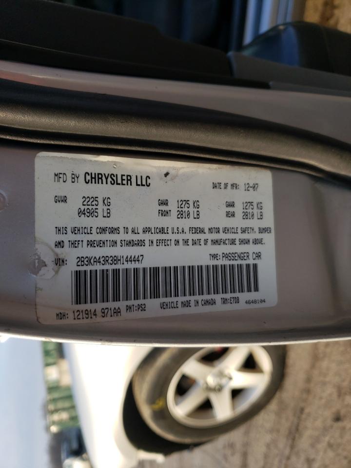 Photo 10 from auction – 2008 DODGE CHARGER with VIN 2B3KA43R38H144447