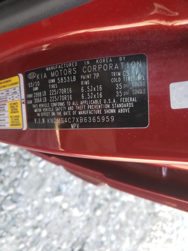 Photo 10 from auction – 2011 KIA SEDONA with VIN KNDMG4C7XB6365959