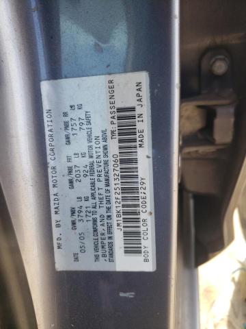 Photo 10 from auction – 2005 MAZDA 3 I with VIN JM1BK12F251327060