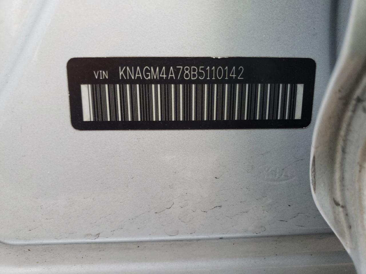 Photo 10 from auction – 2011 KIA OPTIMA LX with VIN KNAGM4A78B5110142