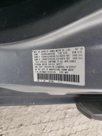 Photo 10 from auction – 2006 HONDA CR-V EX with VIN JHLRD68816C028148