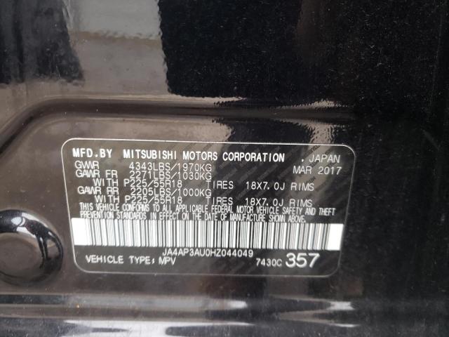 Photo 10 from auction – 2017 MITSUBISHI OUTLANDER with VIN JA4AP3AU0HZ044049