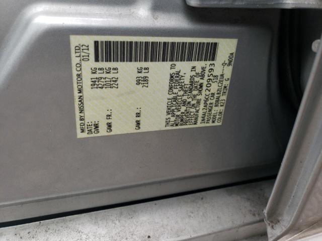 Photo 10 from auction – 2012 NISSAN ALTIMA BAS with VIN 1N4AL2AP6CC209593
