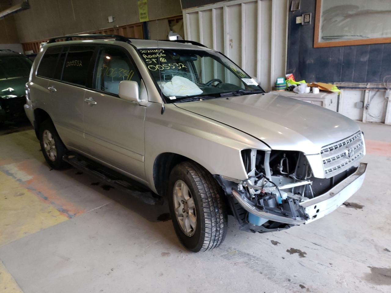 TOYOTA HIGHLANDER 2001 with VIN JTEHF21AX10005532 - Photo from auction