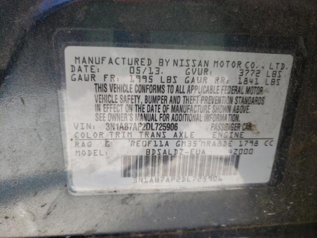 Photo 10 from auction – 2013 NISSAN SENTRA S with VIN 3N1AB7AP2DL725906