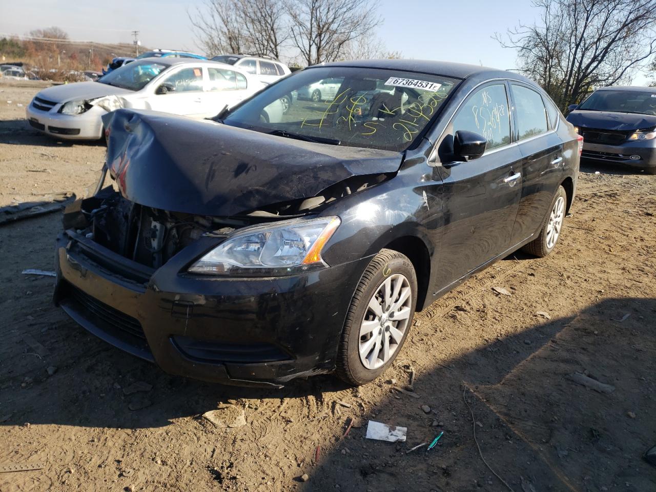 Photo 2 from auction – 2014 NISSAN SENTRA S with VIN 3N1AB7AP1EY281387