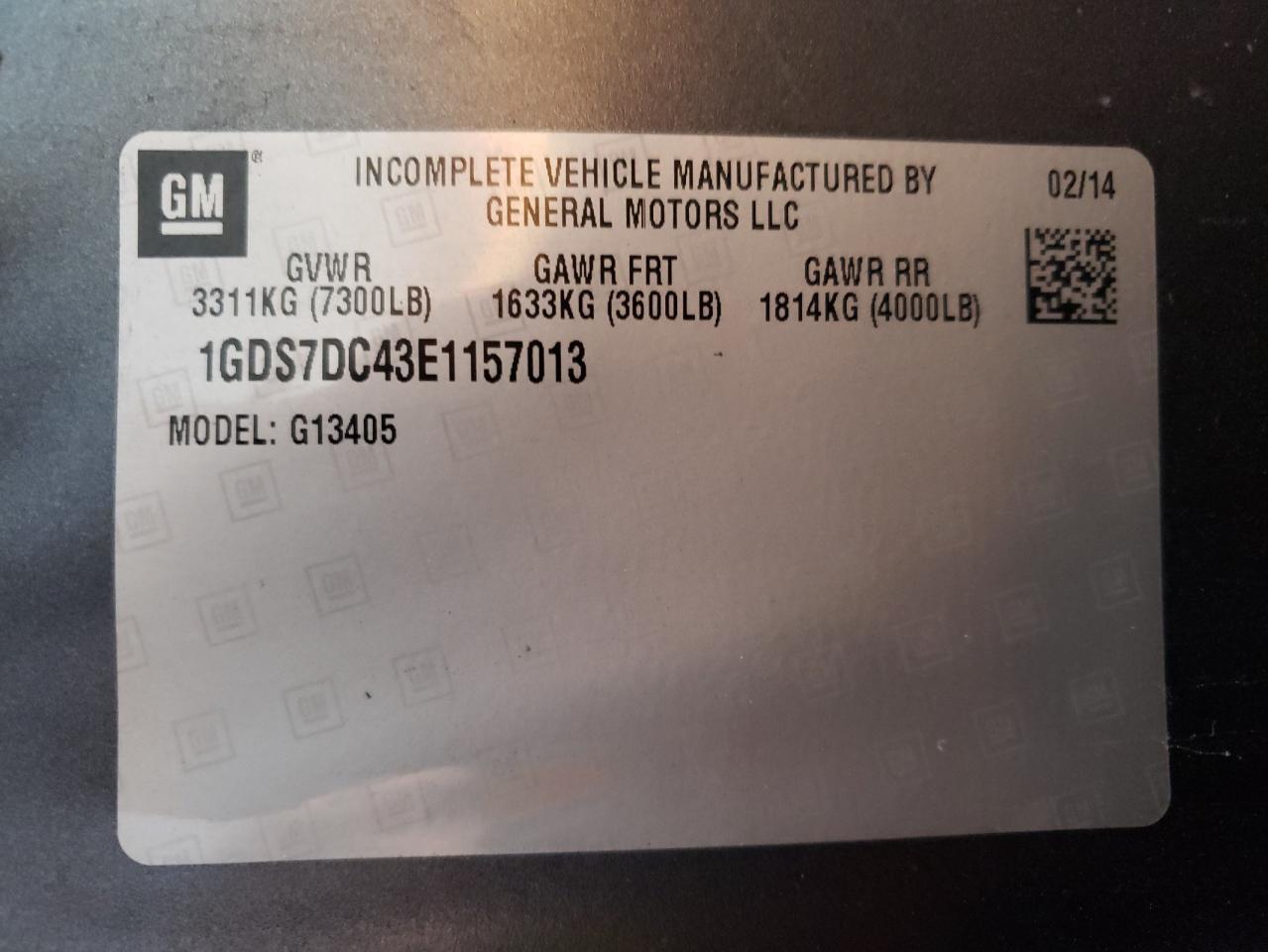 Photo 10 from auction – 2014 GMC SAVANA RV with VIN 1GDS7DC43E1157013