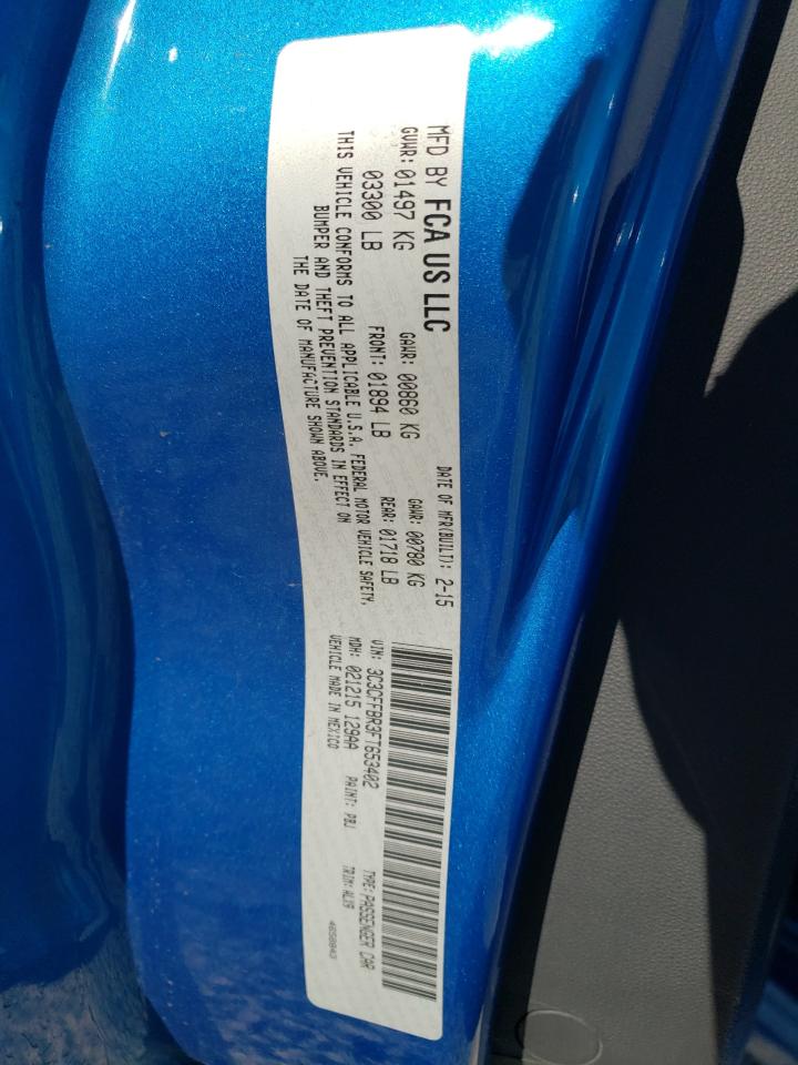 Photo 10 from auction – 2015 FIAT 500 SPORT with VIN 3C3CFFBR3FT653402