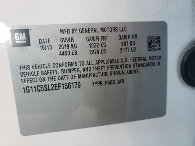 Photo 10 from auction – 2014 CHEVROLET MALIBU 1LT with VIN 1G11C5SL2EF156179