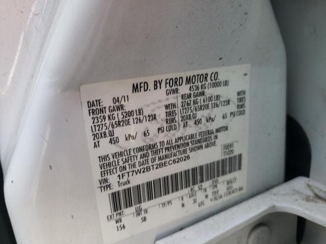 Foto 10 de la subasta – 2011 FORD F250 SUPER con VIN 1FT7W2BT2BEC62026