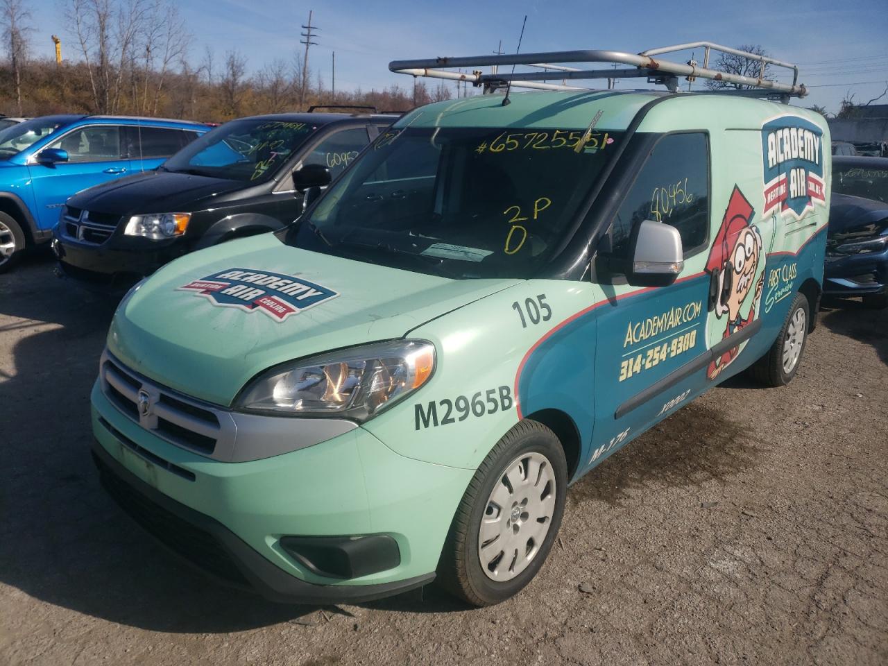 Photo 2 from auction – 2015 RAM PROMASTER with VIN ZFBERFBT5F6A47557