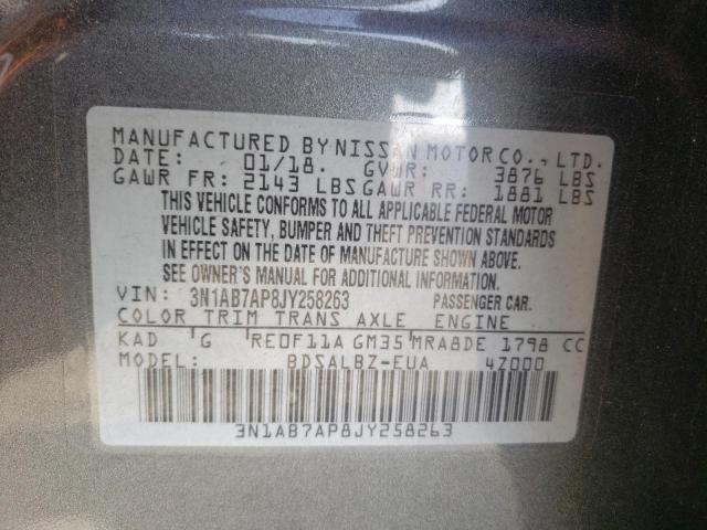 Photo 10 from auction – 2018 NISSAN SENTRA S with VIN 3N1AB7AP8JY258263