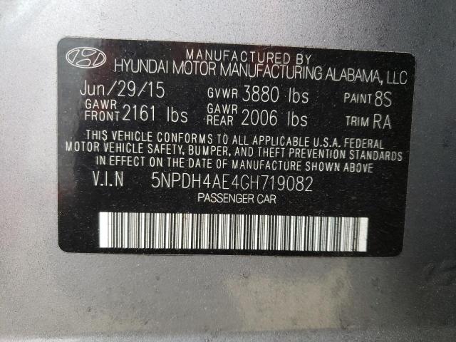 Photo 10 from auction – 2016 HYUNDAI ELANTRA SE with VIN 5NPDH4AE4GH719082