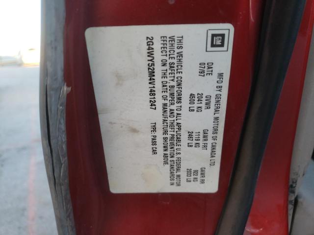 Photo 10 from auction – 1997 BUICK CENTURY LI with VIN 2G4WY52M4V1481247
