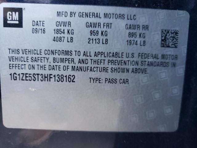 Photo 10 from auction – 2017 CHEVROLET MALIBU LT with VIN 1G1ZE5ST3HF138162