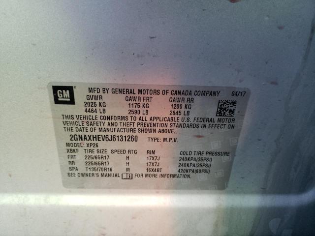 Photo 10 from auction – 2018 CHEVROLET EQUINOX LS with VIN 2GNAXHEV6J6131260
