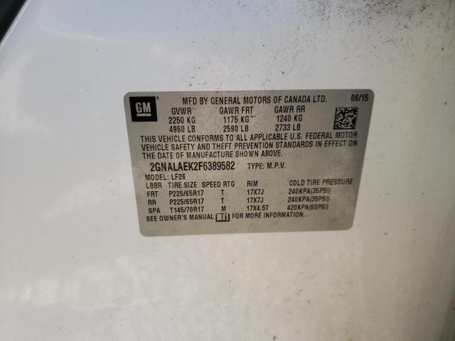 Photo 10 from auction – 2015 CHEVROLET EQUINOX LS with VIN 2GNALAEK2F6389582