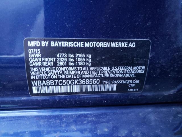 Photo 10 from auction – 2016 BMW 340 XI with VIN WBA8B7C50GK368560