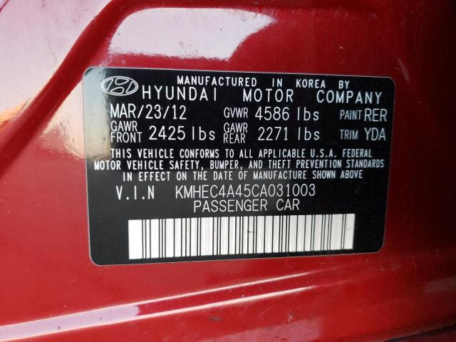 Photo 10 from auction – 2012 HYUNDAI SONATA HYB with VIN KMHEC4A45CA031003