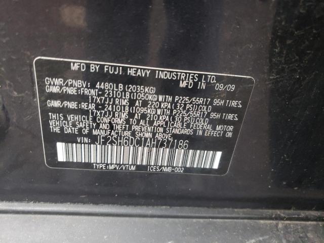 Photo 10 from auction – 2010 SUBARU FORESTER 2 with VIN JF2SH6DC1AH737186