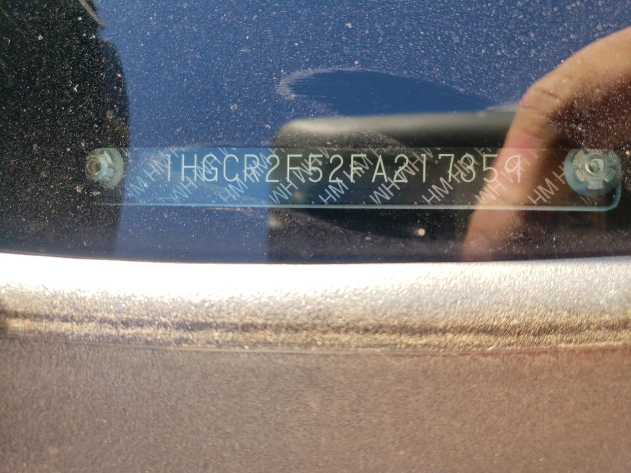 Photo 10 from auction – 2015 HONDA ACCORD SPO with VIN 1HGCR2F52FA217359