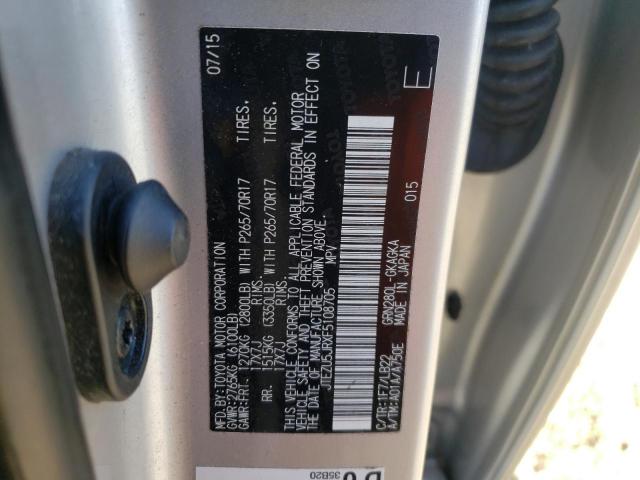 Photo 10 from auction – 2015 TOYOTA 4RUNNER SR with VIN JTEZU5JRXF5108705