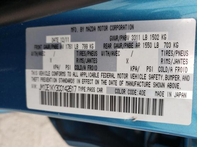 Photo 10 from auction – 2012 MAZDA MAZDA2 with VIN JM1DE1KY3C0142617