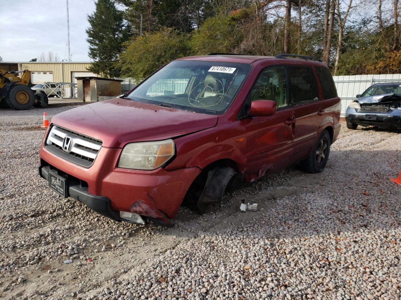 Photo 2 from auction – 2006 HONDA PILOT EX with VIN 2HKYF18596H511256