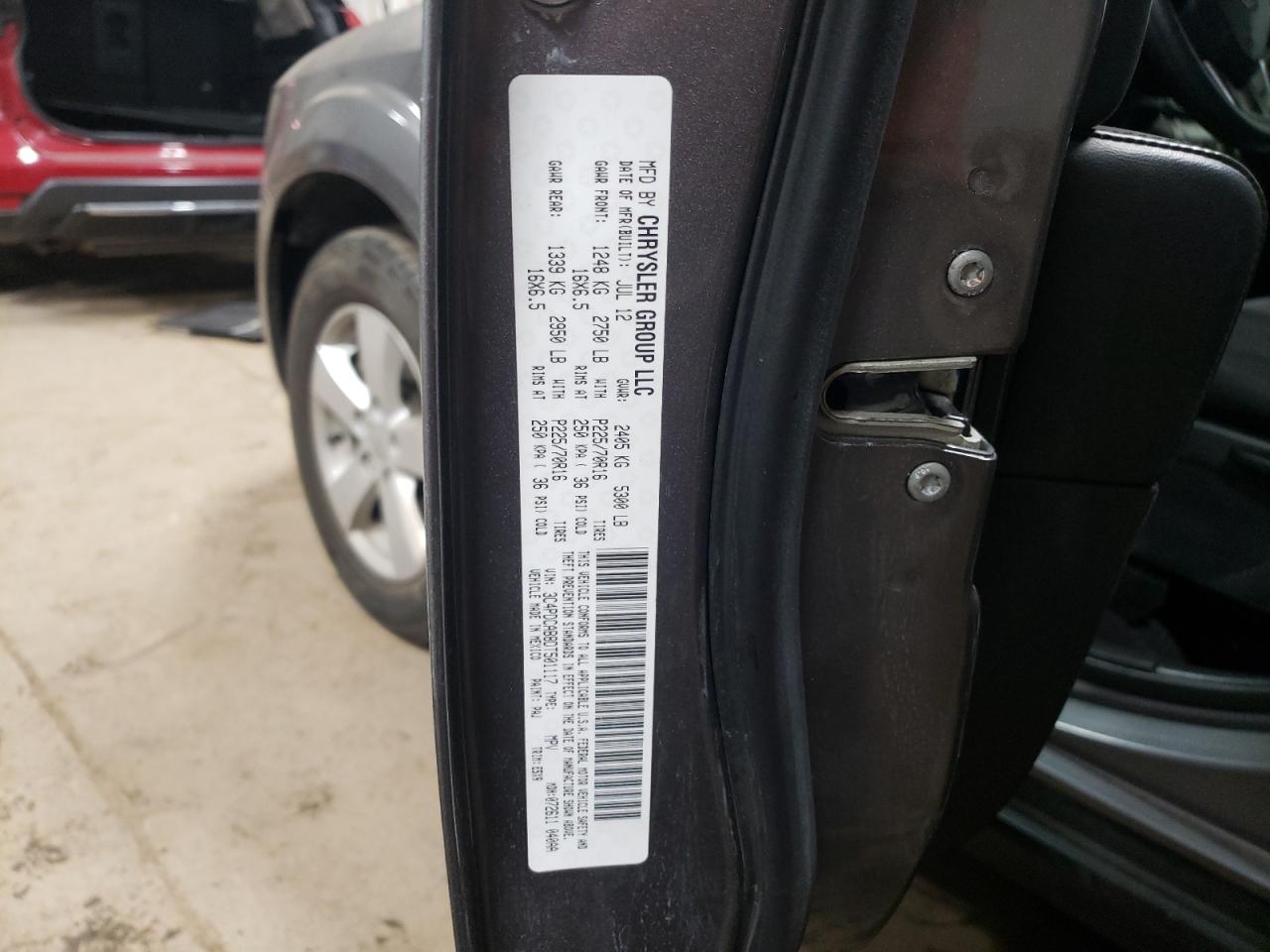 Photo 10 from auction – 2013 DODGE JOURNEY SE with VIN 3C4PDCAB8DT501117