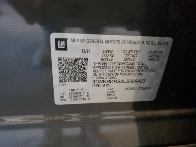 Photo 10 from auction – 2020 CHEVROLET BLAZER 3LT with VIN 3GNKBDRS2LS588423