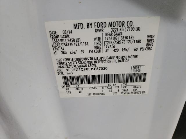 Photo 10 from auction – 2014 FORD F150 SUPER with VIN 1FTFX1CF6EKF57020