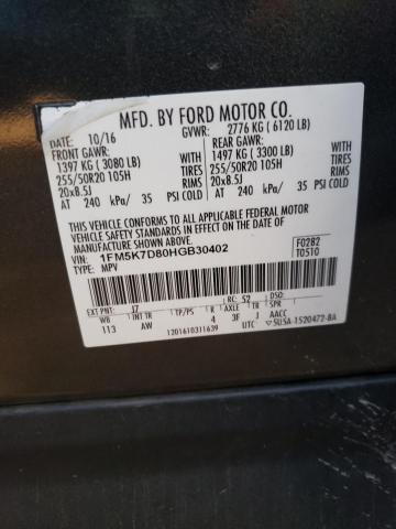 Photo 10 from auction – 2017 FORD EXPLORER X with VIN 1FM5K7D80HGB30402