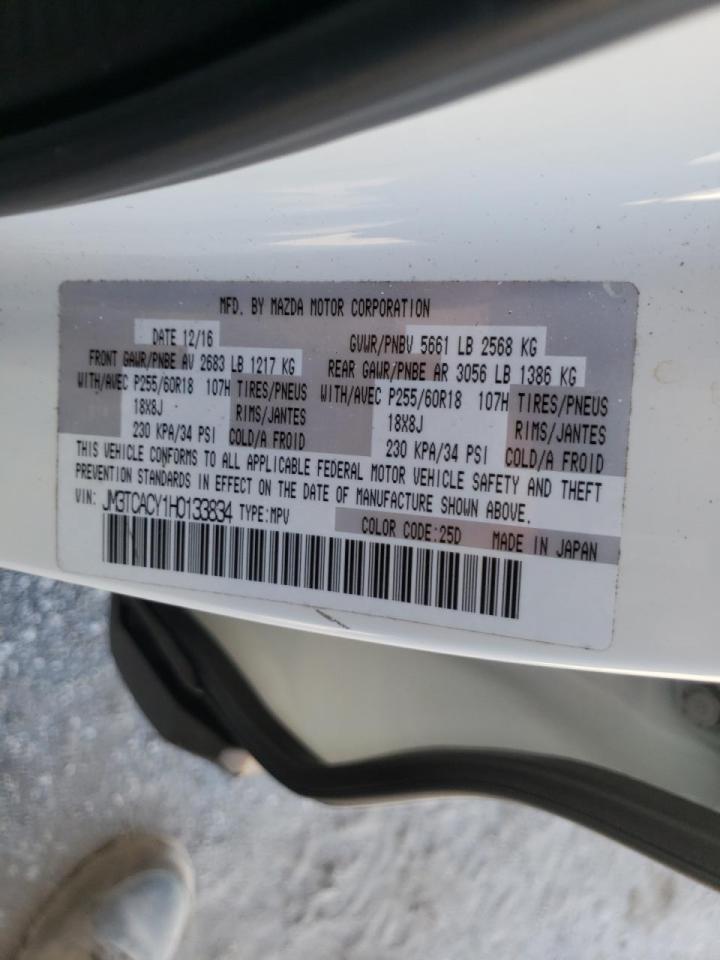 Photo 10 from auction – 2017 MAZDA CX-9 TOURI with VIN JM3TCACY1H0133834