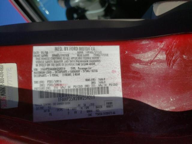 Photo 10 from auction – 2009 FORD FOCUS SE with VIN 1FAHP35N28W259219