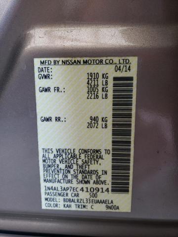 Photo 10 from auction – 2014 NISSAN ALTIMA 2.5 with VIN 1N4AL3AP7EC410914