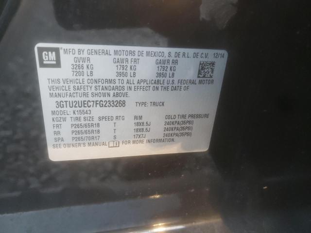 Photo 10 from auction – 2015 GMC SIERRA K15 with VIN 3GTU2UEC7FG233268