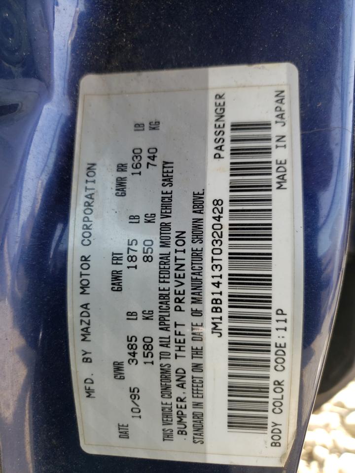 Photo 10 from auction – 1996 MAZDA PROTEGE DX with VIN JM1BB1413T0320428