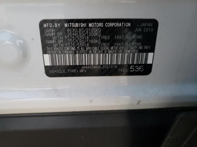 Foto 10 de la subasta – 2020 MITSUBISHI ECLIPSE CR con VIN JA4AS5AA8LZ001216