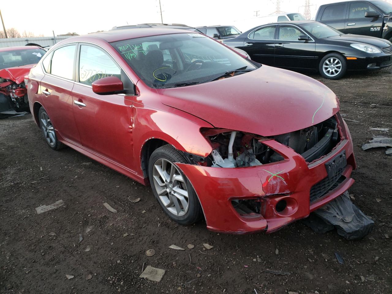 NISSAN SENTRA S 2013 with VIN 3N1AB7AP1DL693014 - Photo from auction
