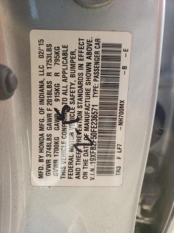 Photo 10 from auction – 2015 HONDA CIVIC LX with VIN 19XFB2F50FE236571