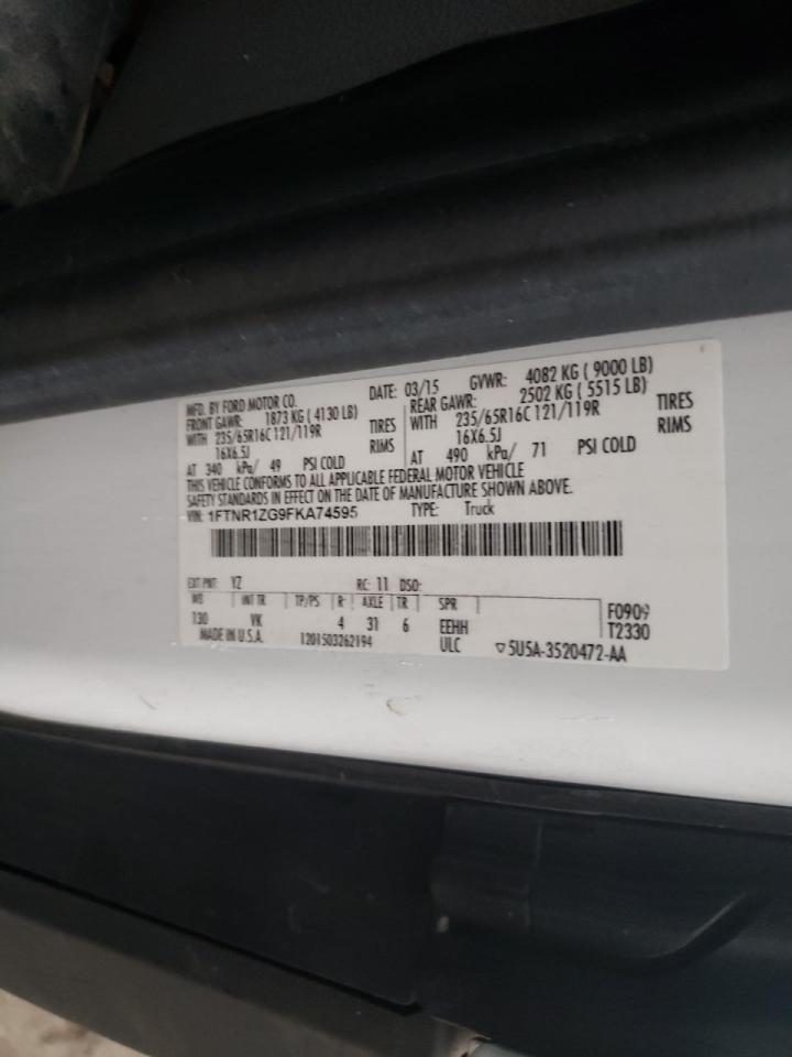 Photo 10 from auction – 2015 FORD TRANSIT T- with VIN 1FTNR1ZG9FKA74595