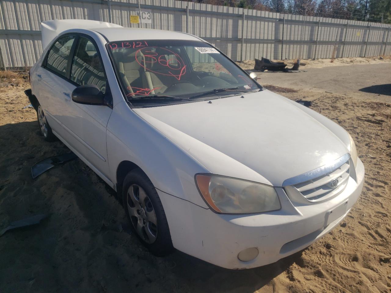 KIA SPECTRA LX 2005 with VIN KNAFE121855097883 - Photo from auction